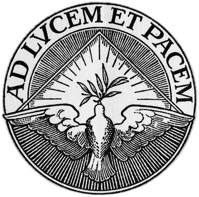 Logo van vrijmetselaarsloge Ad Lucem et Pacem (nr. 128)