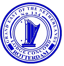 Logo van vrijmetselaarsloge Concord (nr. 134)