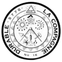 Logo van vrijmetselaarsloge La Compagnie Durable (nr. 16)