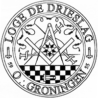 Logo van vrijmetselaarsloge De Drieslag (nr. 198)