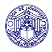Logo van vrijmetselaarsloge De Hoeksteen (nr. 241)