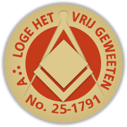 Logo van vrijmetselaarsloge Het Vrij Geweeten (nr. 25)