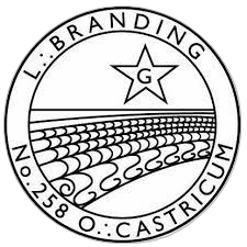 Logo van vrijmetselaarsloge Branding (nr. 258)
