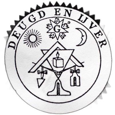 Logo van vrijmetselaarsloge Deugd en Ijver (nr. 27)