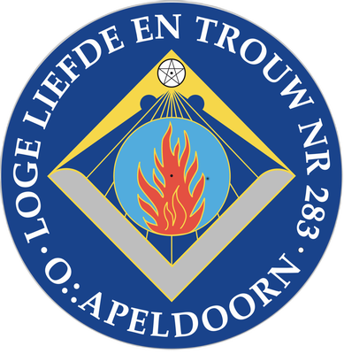 Logo van vrijmetselaarsloge Liefde en Trouw (nr. 283)