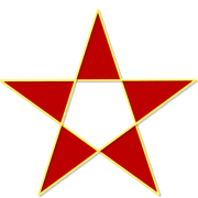 Logo van vrijmetselaarsloge Pentagram (nr. 301)