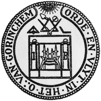 Logo van vrijmetselaarsloge Orde en Vlijt (nr. 38)
