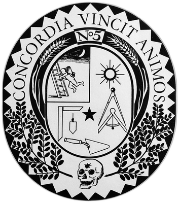 Logo van vrijmetselaarsloge Concordia Vincit Animos (nr. 5)