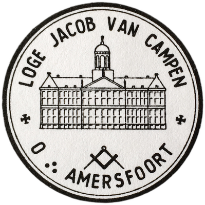 Logo van vrijmetselaarsloge Jacob van Campen (nr. 58)