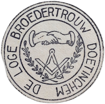 Logo van vrijmetselaarsloge Broedertrouw (nr. 63)