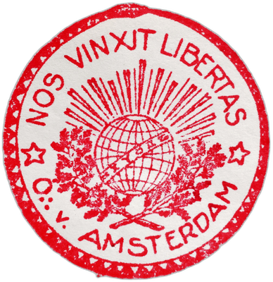 Logo van vrijmetselaarsloge Nos Vinxit Libertas (nr. 69)